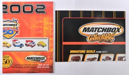 MATCHBOX: NOS Posters - Heavy Weight Paper; 840mm x 590 mm Matchbox 2002 1:64 Scale Collection & Matchbox 50th Collection 1952 - 2002, Quantity:2