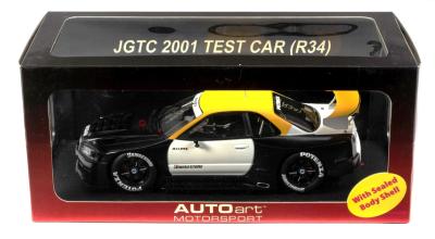 NISSAN: A NOS 1:18 Scale Autoart Nissan Skyline GTR (R34) JGTC 2001 Test Car, die-cast model