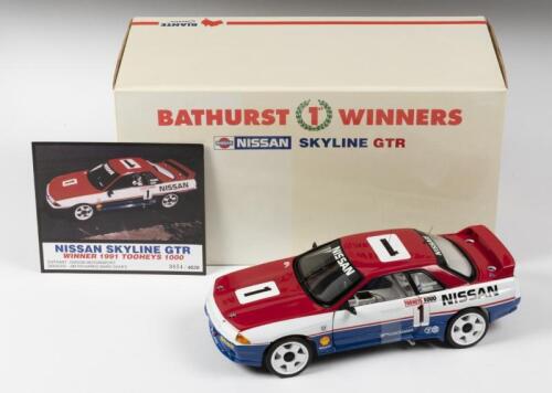Nissan: A limited edition NOS 1:18 scale Biante Nissan Skyline GTR 1991 Bathurst Winners M.Skaife/J. Richards #1, with COA, die-cast model
