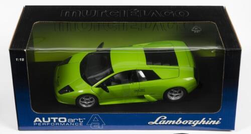LAMBORGHINI: A NOS 1:18 scale Autoart Lamborghini Murcielago - metallic green, die-cast model