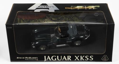 JAGUAR: A NOS 1:18 scale Autoart Jaguar 1956 XK-SS: green - From The Steve McQueen Collection, die-cast model
