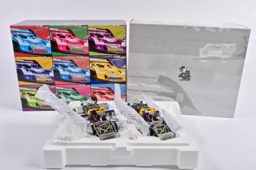 PORSCHE: A NOS 1:18 scale Exoto #RLG18181 Porsche Sunoco Can Am VERY RARE Twin Set -Includes Porsche 917/30KL #6 and Complete Spare Rolling Chassis, die-cast models