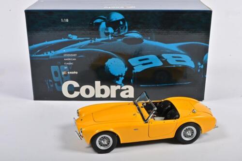 SHELBY: A NOS 1:18 scale Exoto #18123 1962 AC Cobra 260 - Pearl Yellow, die-cast model