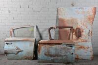 CHEV: Three 1950s Chev Impala panels including two doors and boot lid