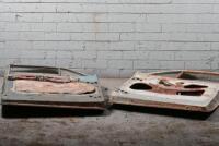 HOLDEN: A set of four FJ Holden doors left front right rear with glass. Right rear missing glass, right front broken glass. - 4