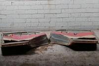 HOLDEN: A set of four FJ Holden doors left front right rear with glass. Right rear missing glass, right front broken glass. - 7