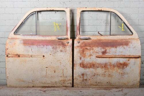 VAUXHALL: Pair of Vauxhall Velox front doors with glass