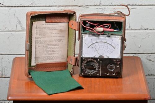 AMMETER: An early Telecom S 399/20 ammeter in later fitted case, 21cm high