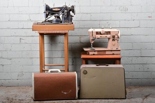 SEWING: Two early sewing machines including a Warner Drayton Co. Vintage Sewing Machine, WDC serial 13691