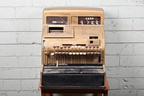 CASH REGISTER: A mid century National cash register, 44cm high