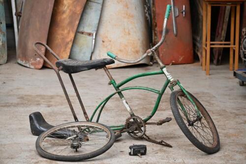 BIKE: A 1960s/1970s Jaguar kids bicycle in green with other parts