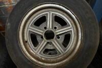 MAG WHEELS: Four 1970s Australian 13' five spoke and stud wheels, all with old tyres 175/75/R13 - 2