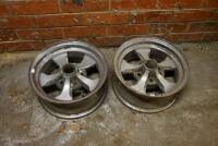 MAG WHEELS: Two 1970s Australian 12' five spoke and stud wheels - 2