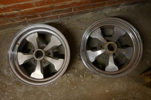 MAG WHEELS: Two 1970s Australian 13' five spoke and stud wheels