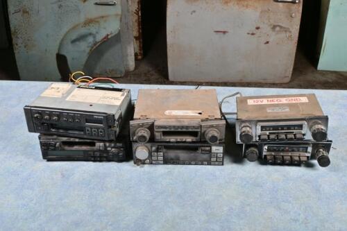 CAR RADIOS: Six assorted car radios, analog and digital displays