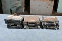 CAR RADIOS: Six assorted car radios, analog and digital displays