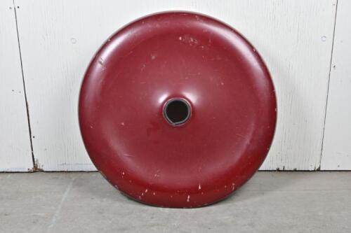 SPARE WHEEL: A circa 1930s/1940s spare wheel cover, possibly British, internal&nbsp;diameter is 70cm