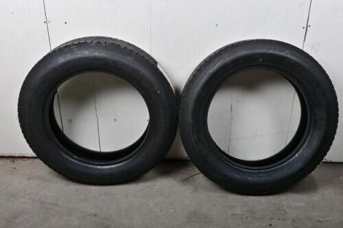RACING TYRES: Two Unused '5.50,6.00-18' Dunlop racing tyres, both with Dunlop sticker on tread
