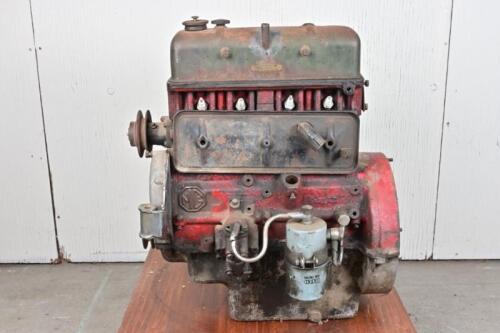 MG: A MG T-Series engine complete, with 'MG' cast into side of block, painted in red, cast no.'22952'