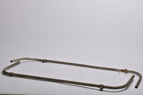 HOOD: Two nickel plated hood bows, likely British, 28cm high, 92cm wide