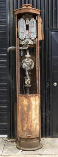 SHELL: A 1920s Shell-Mex petrol pump by Vickers in original condition, 250cm high approx