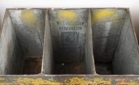 ALBALUBE: An "Albalube Aero Motor Oil" 3 compartment rivetted steel oil highboy, 82cm high, 77cm wide, 47cm deep - 3