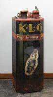 KLG: A KLG spark plug servicing unit, cleaner and tester, original condition, 106cm high, 36cm wide, 31cm deep