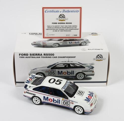 SIERRA: A limited edition 1:18 scale Autoart Ford Sierra RS500 as raced by Peter Brock in 1990 ATCC, #05, with COA numbered 507/1008, aerial detached but present, in fitted box