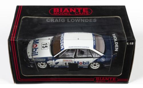 COMMODORE: A 1:18 scale Biante Holden VR Commodore as raced by Craig Lowndes in 1996 Australian Touring Car Championship Winner, Holden racing team, #15, in fitted box