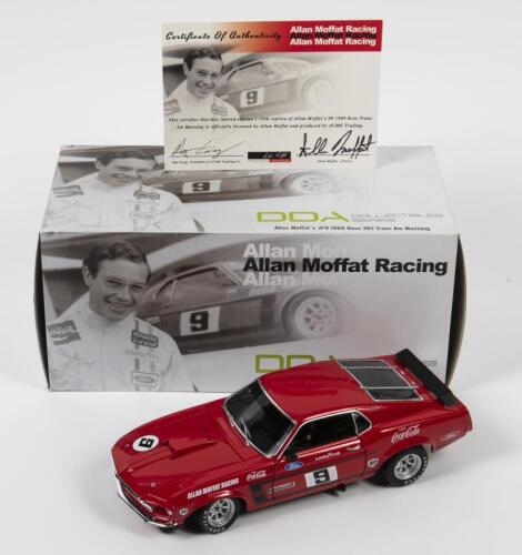 MUSTANG: A limited edition 1:18 scale DDA Ford Mustang Am as raced by Allan Moffat in 1969, #9, with COA signed by Allan Moffat, in fitted box