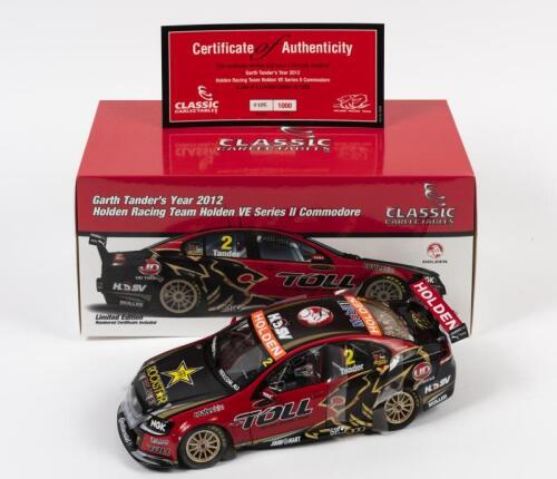 COMMODORE: A limited edition 1:18 scale Classic Carlectables Holden VE Series II Commodore, Garth Tander year 2012, with COA numbered 185/1000, in double fitted box