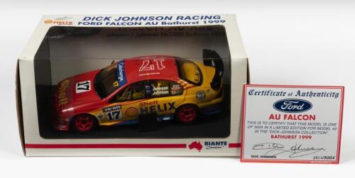 FALCON: A limited edition 1:18 scale Biante Ford Falcon AU XR8 as raced by Johnson/Johnson in 1999 Bathurst, #17, with COA numbered 2813/5004 signed by Dick Johnson, in fitted box