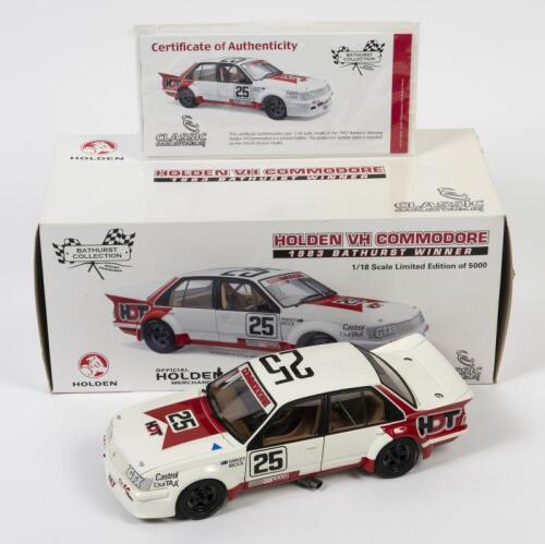 COMMODORE: A limited edition 1:18 scale Classic Carlectables Holden VH Commodore as raced by Brock/Harvey in 1983 Bathurst Winner, #25, with COA numbered 183/5000, in fitted box