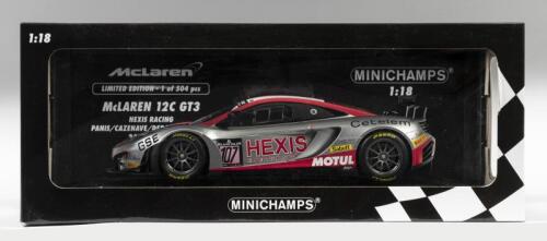 MCLAREN: A limited edition 1:18 scale Minichamps McLaren 12C GT3 as raced by Panis/Cazenave/Debard/Ledogar in 2013 24h SPA Hexis racing, in fitted box
