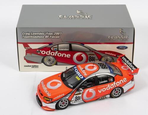 FALCON: A limited edition 1:18 scale Classic Carlectables Ford Falcon BF as raced by Craig Lowndes in 2007, #888, Team Vodafone, in double fitted box