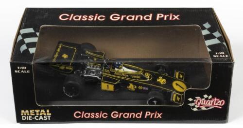 LOTUS: A 1:18 scale Quartzo F1 Lotus 72E as raced by Ronnie Peterson in 1974 Grand Prix of Monaco, #1, the model is numbered 505/2500, in fitted box
