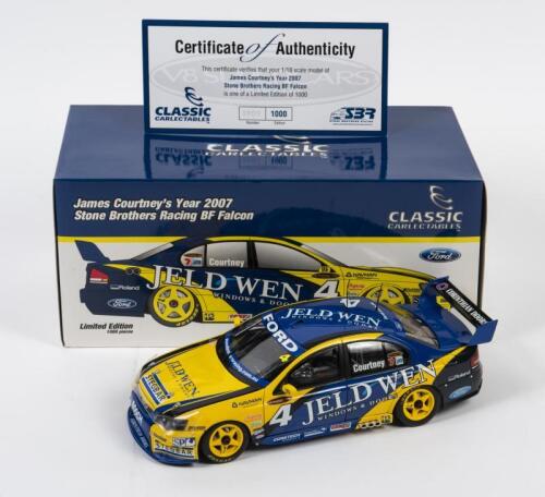 FALCON: A limited edition 1:18 scale Classic Carlectables Ford Falcon BF as raced by Courtney in 2007 Stone Brothers Racing, #4, with COA numbered 1000/1000, in double fitted box