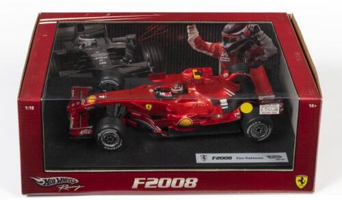FERRARI: A 1:18 scale Hot Wheels F1 Ferrari F2008 as raced by Kimi Raikkonen in 2008, #1, in fitted box