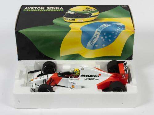 MCLAREN: A 1:18 scale Ayrton Senna F1 McLaren Honda MP4/7, year 1992, #1, in fitted box
