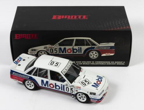 COMMODORE: A 1:18 scale Biante Holden VL Commodore SS group A as raced by Peter Brock/David Parsons in 1987 James Hardie 1000, left rearwiew mirror missing, with COA numbered 4624/5000, in fitted box