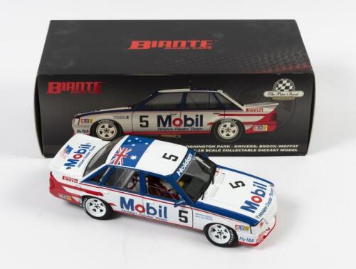 COMMODORE: A 1:18 scale Biante Holden VK Commodore as raced by Peter Brock/Allan Moffatt in 1986 ETCC, round 2 Donington park, #5, aerial detached but present, in fitted box