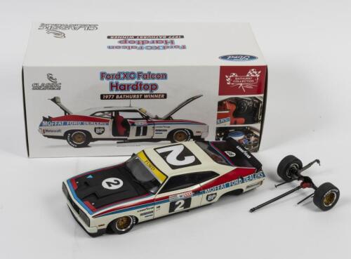 FALCON: A limited edition 1:18 scale Classic Carlectables Ford XC Falcon 1977 Bathurst winner, wheels repaired with glue, with later stickers livery #2 by the owner, in double fitted box
