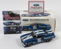 FALCON: A limited edition 1:18 scale Autoart Ford XC Cobra as raced by Dick Johnson/Vern Schuppan in 1978 Hardie- Ferodo 1000, with COA numbered 733/3600 signed by Johnson, in fitted box