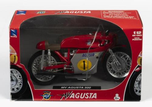 AGUSTA: A scale 1:12 NewRay Agusta MV 500, #1, red/white, in fitted box