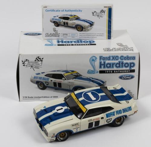 FALCON: A limited edition 1:18 scale Classic Carlectables Ford XC Falcon Cobra Hardtop, 1978 Bathurst, #1, with COA numbered 2770/3000, missing aerial, in fitted box