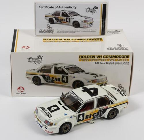 COMMODORE: A limited edition 1:18 scale Classic Carlectables Holden VH Commodore as raced by Allan Grice/Alan Browne in 1982 Bathurst #4, with COA numbered 513/750, in double fitted box