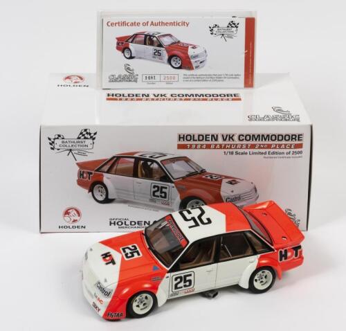 COMMODORE: A limited edition 1:18 scale Classic Carlectables Holden VK Commodore as raced by John Harvey/David Parsons in 1984 Bathurst 2nd place, #25, with COA numbered 1481/2500, in double fitted box