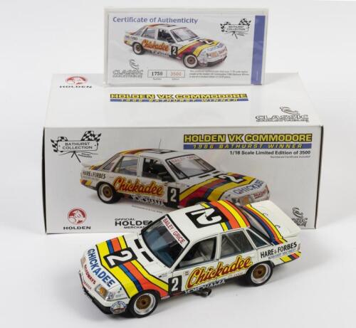 COMMODORE: A limited edition 1:18 scale Classic Carlectables Holden VK Commodore as raced by Allan Grice/Graeme Bailey in 1986 Bathurst winner, #2, with COA numbered 1750/3500, in double fitted box