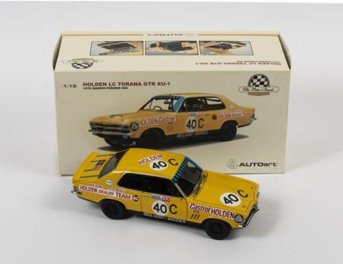 TORANA: A 1:18 scale Autoart Holden LC Torana GTR XU-1 as raced by Peter Brock/Bob Morris in the 1970 Hardie-Ferodo 500, in fitted box, box faded