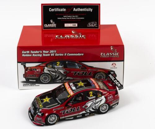 COMMODORE: A limited edition 1:18 scale Classic Carlectables Holden VE Series II Commodore as raced by Garth Tander in 2011 Holden Racing Team, #2, with COA numbered 521/1000, in double fitted box